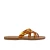 Cibatte infradito donna in pelle laminata arancio