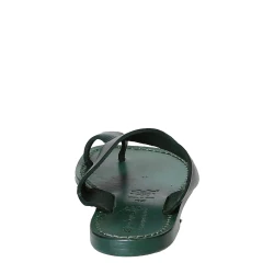 Ciabatte infradito donna in pelle verde artigianali