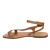 Sandalias de piel marrón claro para las mujeres hecho a mano en Italia