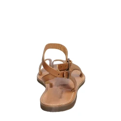 Sandale cuir artisanale pour famme couleur marron claire