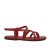 Womens rojas plana sandalias gladiador hecho a mano en Italia