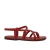 Womens rojas plana sandalias gladiador hecho a mano en Italia