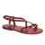 Handmade women's sandals in red leather Made in Italy