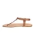T-strap thong sandals in tan Leather handmade in Italy