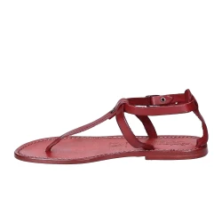 Sandali infradito donna fatti a mano in pelle rosso
