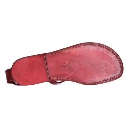 Sandali infradito donna fatti a mano in pelle rosso