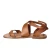 Women sandals in tan Leather handmade in Italy
