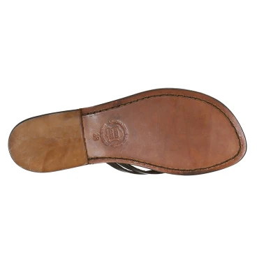 Scarpe a schiava fatte a mano in pelle testa di moro