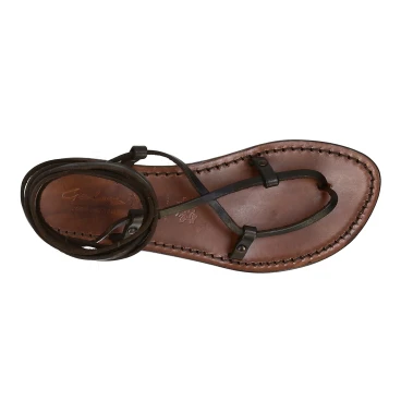 Scarpe a schiava fatte a mano in pelle testa di moro
