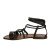 Handmade lace-up gladiator sandals in brown calf leather