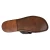 Handmade brown leather thongs braid around the big toe and leather sole