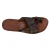 Handmade brown leather thongs braid around the big toe and leather sole