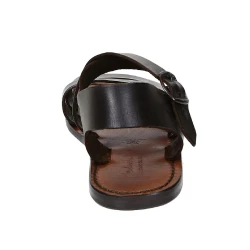 Sandales homme cuir travaillé à la main marron