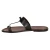 Hand gefertigte Riemchen-Sandalen für Frauen aus dunkelbraunem Leder