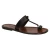 Tong femme en cuir marron travaillé main