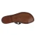 Tong femme en cuir marron travaillé main
