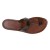 Manmade women thong in dark brown leather