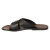 Mens leather slippers handmade in Italy in dark brown leather