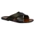 Mens leather slippers handmade in Italy in dark brown leather