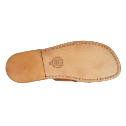 Hand gefertigte Herren-Sandalen mit Reimen aus italienischem Leder