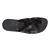 Handmade in Italy black leather mens slades braid around the big toe