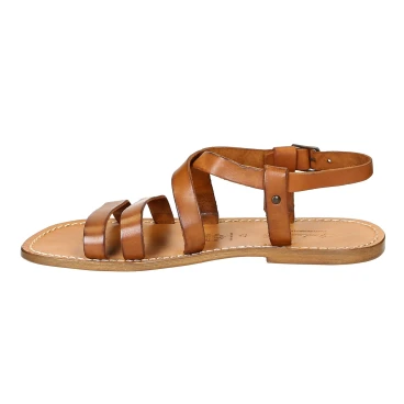 Sandales pour homme en cuir vieilli travaillé à la main en Italie