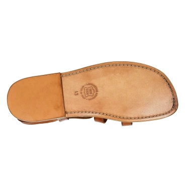 Sandales pour homme en cuir vieilli travaillé à la main en Italie