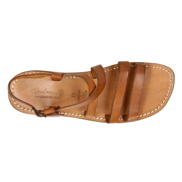 Sandales pour homme en cuir vieilli travaillé à la main en Italie