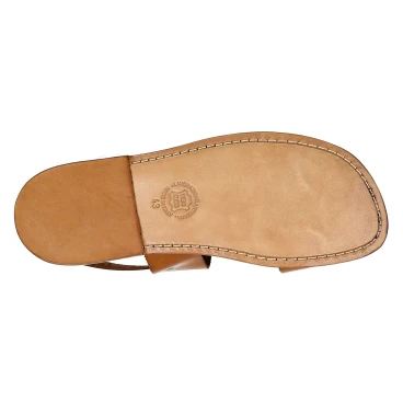 Sandales pour homme en cuir travaillé à la main coulor cuir