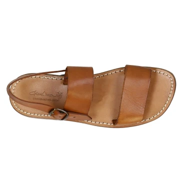 Sandales pour homme en cuir travaillé à la main coulor cuir
