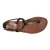 Womens thong sandals in Dark Brown Leather handmade in Italy