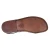 Handmade mens sandals in dark brown leather made in Italy