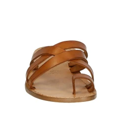 Mens de cuero sandalias hechas a mano en Italia en cuir vintage cuero