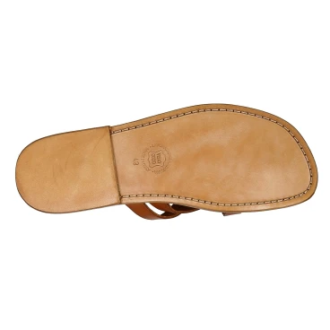 Mens de cuero sandalias hechas a mano en Italia en cuir vintage cuero