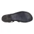 Womens black strappy sandals handmade in cuir leather