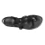 Womens black strappy sandals handmade in cuir leather