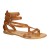 Sandalias de tiras de cuero de las mujeres hecho a mano en Italia en cuir vintage