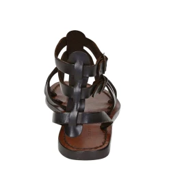 Dark brown gladiator sandals for women real leather Handmade in Italy