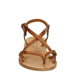 Women's leather sandals Handmade in Italy in vintage cuir