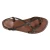 Ladies handmade sandals in dark brown leather Made in Italy