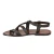 Handmade men's sandals in dark brown leather