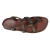 Handmade men's sandals in dark brown leather