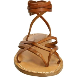 Damen Riemchen-Sandalen im Vintage-Look in Italien von Hand gefertigt