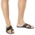 Handmade brown leather thongs braid around the big toe and leather sole