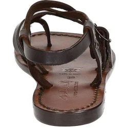 womens italian leather sandals dark brown hand made leather