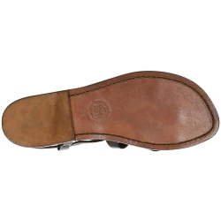 Damen Riemchen-Sandalen aus dunkelbraunem Leder in Italien von Hand gefertigt