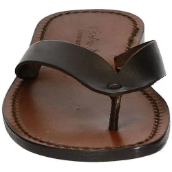 Tong homme en cuir artisanal fait en Italie