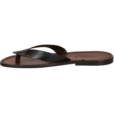 Tong homme en cuir artisanal fait en Italie