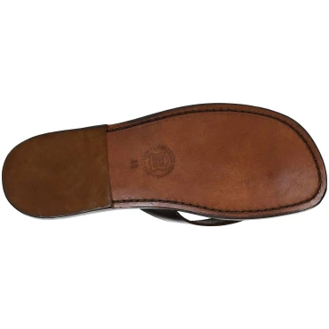Tong homme en cuir artisanal fait en Italie
