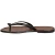 Flache handgearbeitete Riemchen-Sandalen für Frauen aus dunkelbraunem Leder
